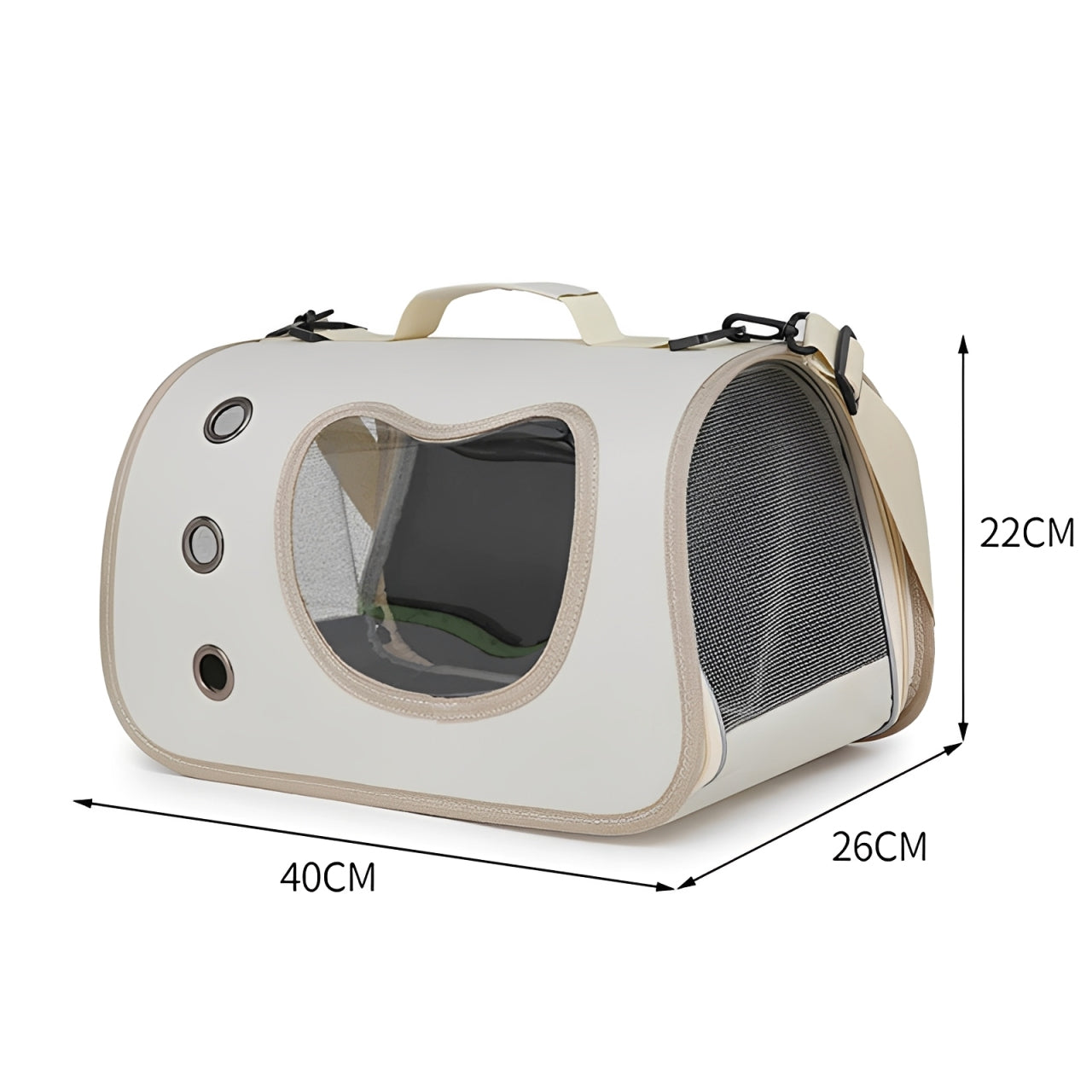 Transportín para perros y gatos pequeños- Bolsa de viaje cómoda y segura con cremallera.