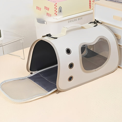 Transportín para perros y gatos pequeños- Bolsa de viaje cómoda y segura con cremallera.